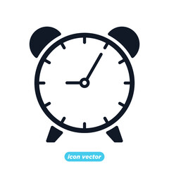 Time and clock office icon. Time and clock for workspace and workplace symbol vector illustration.