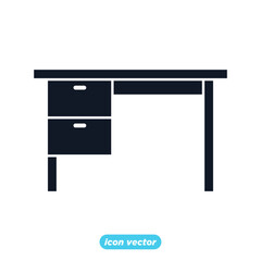 desk office icon. desk for workspace and workplace symbol vector illustration.
