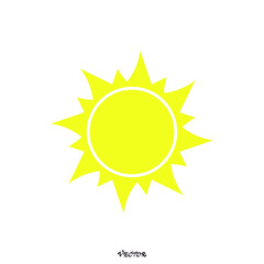 Sun icon simple flat illustration