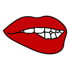 illustration of lips for valentines day