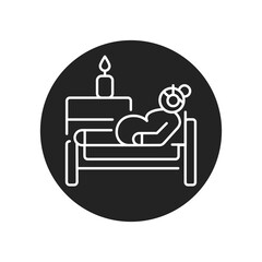 Pregnant woman rest black glyph icon. Pictogram for web, mobile app, promo. UI UX design element.