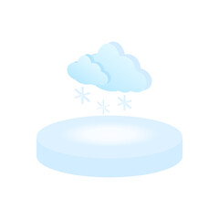 vector weather forecast icon with bright background.