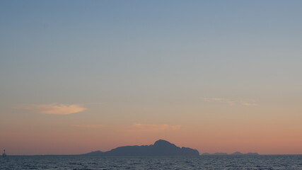 sunset over the city