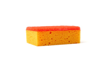 Kitchen sponge isolated on white background.
