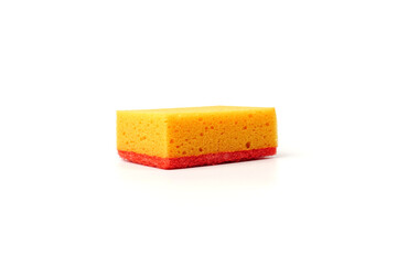 Kitchen sponge isolated on white background.