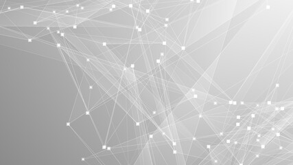 Abstract technology and science polygonal space low poly background Tone gray with connecting dots and lines.