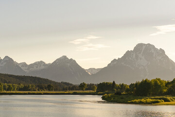 Sunset in Oxford Bend at Grand Teton National Park
