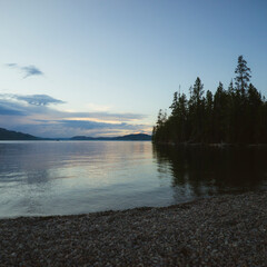 Sunset in Colter Bay at Grand Teton National Park