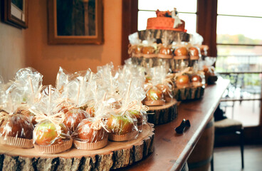 Autumn dessert wedding table