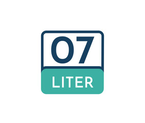 7 liters icon vector illustration
