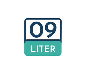 9 liters icon vector illustration