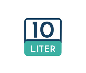 10 liters icon vector illustration