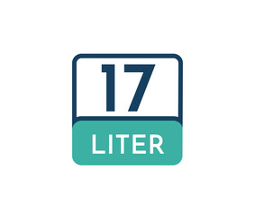 17 liters icon vector illustration