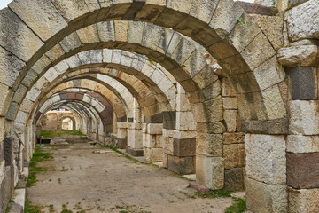 Ruins of agora, archaeological site in Izmir