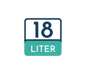 18 liters icon vector illustration