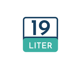 19 liters icon vector illustration