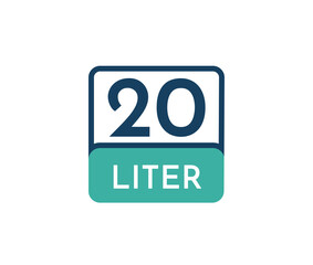 20 liters icon vector illustration