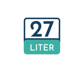 27 liters icon vector illustration