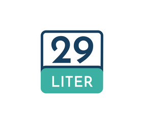 29 liters icon vector illustration
