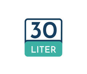 30 liters icon vector illustration