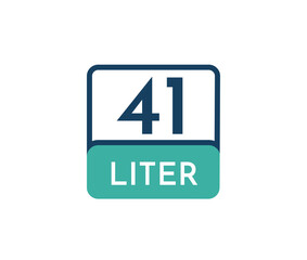 41 liters icon vector illustration