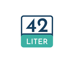 42 liters icon vector illustration