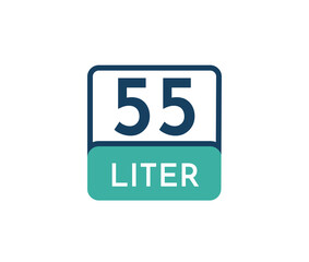 55 liters icon vector illustration