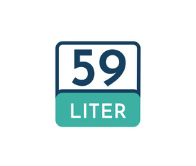 59 liters icon vector illustration