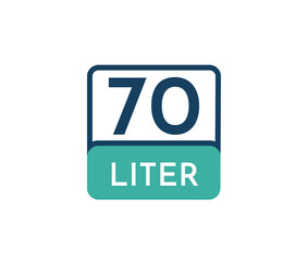 70 liters icon vector illustration