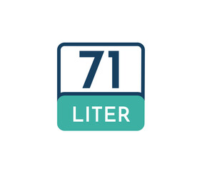 71 liters icon vector illustration