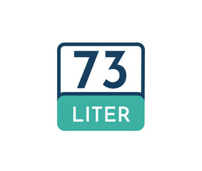 73 liters icon vector illustration