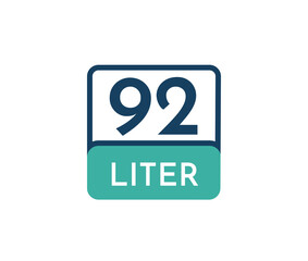 92 liters icon vector illustration