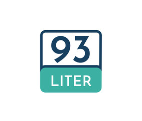 93 liters icon vector illustration