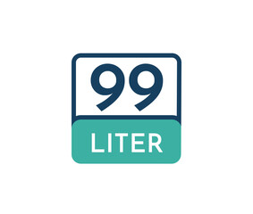 99 liters icon vector illustration