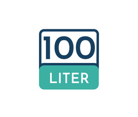 100 liters icon vector illustration
