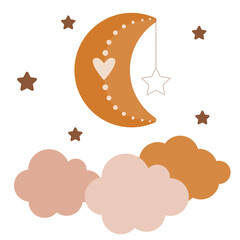 Kid room decor pattern background. Graphic simple design for greeting card, baby party invitation. kid closes print, nursery wall art poster