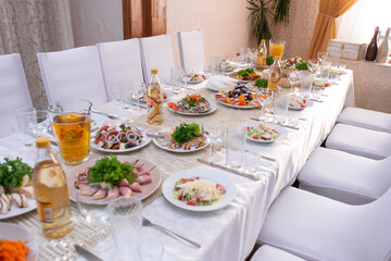 table set for a dinner