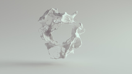White Paint Splash 3d illustration render