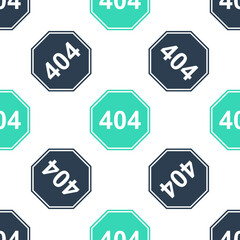 Green Page with a 404 error icon isolated seamless pattern on white background. Template reports that the page is not found. Vector.