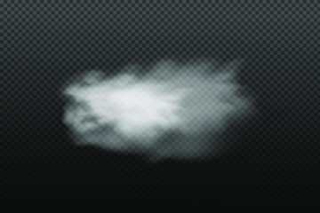 White vector cloudiness ,fog or smoke on dark checkered background.SCloudy sky or smog over the city.Vector illustration.