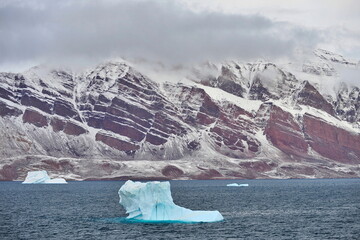 Greenland.Icebergs. Icefiord, UNESCO world heritage. Located one and a half kilometers south of Ilulissat.