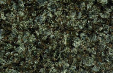 green granite, polished and waxed