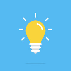 Light bulb icon. Vector flat icon