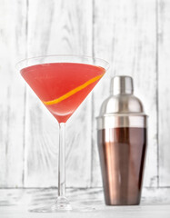 Glass of Cosmopolitan cocktail
