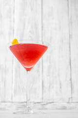 Glass of Cosmopolitan cocktail