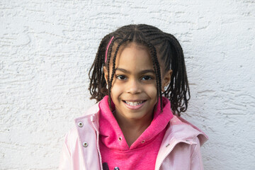 Portrait of a cute mixed little girl