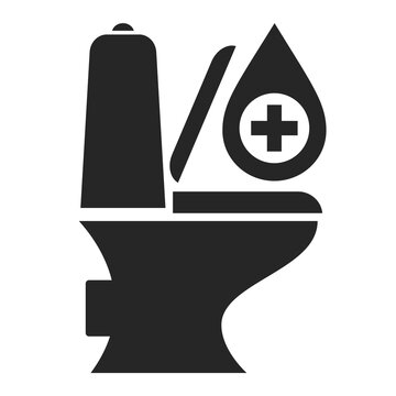 Toilet cleaning vector icon