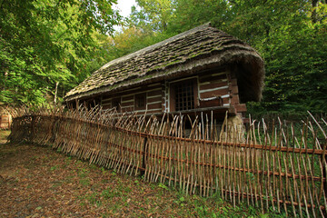 Old traditional wooden house in Sanok, Poland