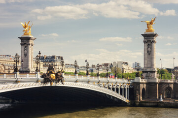 Alexander's third bridge in Paris on a spring day. France - 410004397