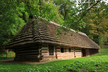 Old traditional wooden house in Sanok, Poland